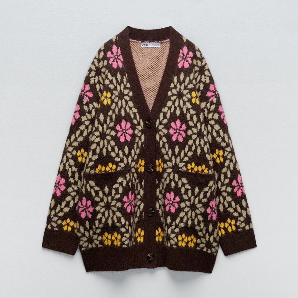 Zara jaquard cardigan like Magda - Butrym